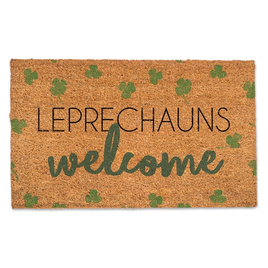 Leprechauns Welcome Doormat, 30&#x22; x 18&#x22;